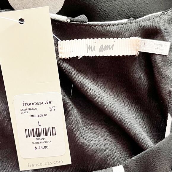 FRANCESCA’S | MI AMI Polka Dot Halter Dress – Black/White – Size L – NWT! - Picture 8 of 9